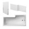 1800mm Left Hand Square Shower Bath Set