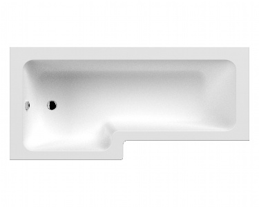 1800mm Left Hand Square Shower Bath