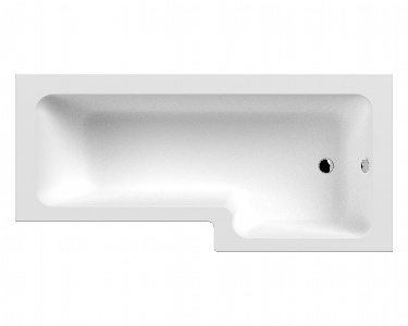 1800mm Right Hand Square Shower Bath