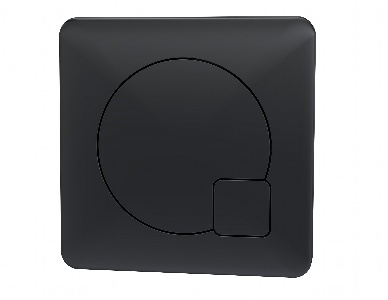 Square Dual Flush Black Push Button