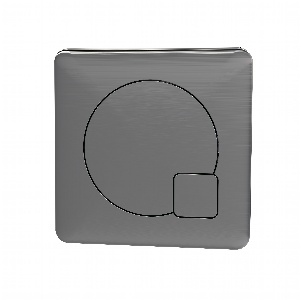 Square Dual Flush Gun Metal Push Button