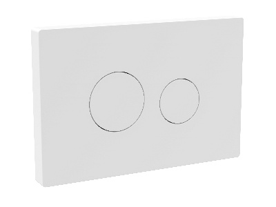 Matt White Round Plate for Pneumatic Dual Flush