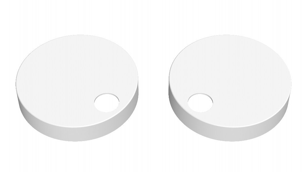 Matt White Toilet Seat Cover Caps