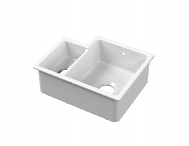 Undermount Sink Central Waste 1.5 Bowl 549x441x195 RH