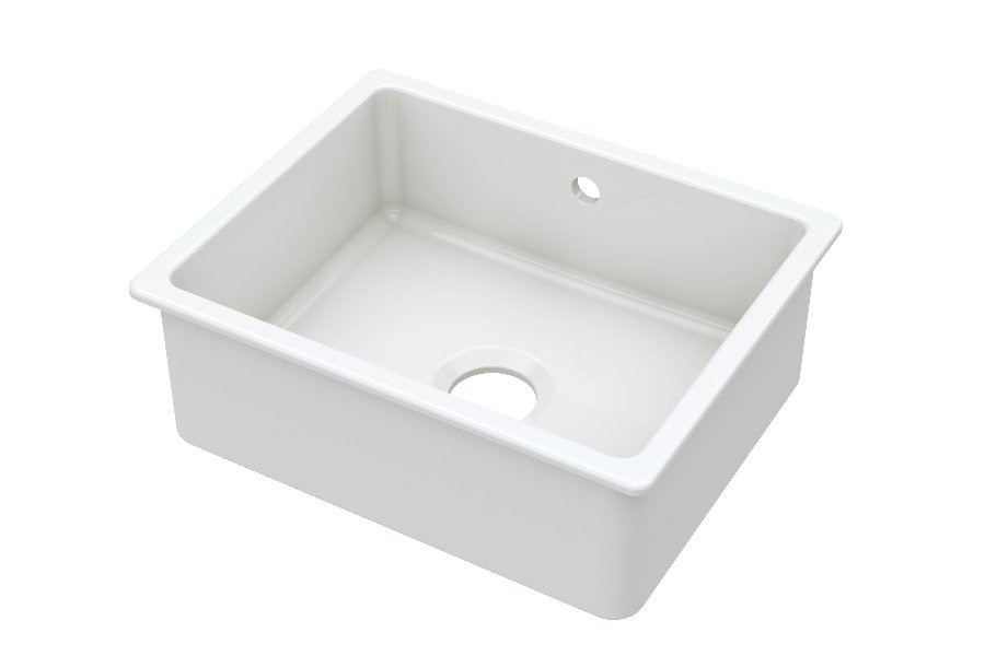 Undermount Single Bowl with Overflow & Central Waste 548x442x197