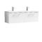 1200mm Wall Hung 2 Drawer Vanity & Double Basin