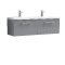 1200mm Wall Hung 2 Drawer Vanity & Double Basin