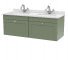 1200mm Wall Hung 2 Drawer Vanity & Marble Top