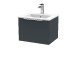 500mm Wall Hung Single Drawer Vanity & Basin 2