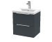 500mm Wall Hung 2 Drawer Vanity & Basin 1