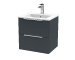 500mm Wall Hung 2 Drawer Vanity & Basin 2