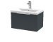 600mm Wall Hung Single Drawer Vanity & Basin 1