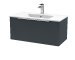 800mm Wall Hung Single Drawer Vanity & Basin 2