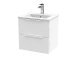 500mm Wall Hung 2 Drawer Vanity & Basin 2