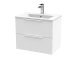 600mm Wall Hung 2 Drawer Vanity & Basin 2