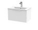 600mm Wall Hung Single Drawer Vanity & Basin 2