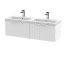 1200mm Wall Hung 2 Drawer Vanity & Double Basin