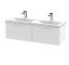 1200mm Wall Hung 2 Drawer Vanity & Double Basin