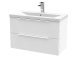 800mm Wall Hung 2 Drawer Vanity & Basin 1