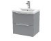 500mm Wall Hung 2 Drawer Vanity & Basin 1