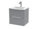 500mm Wall Hung 2 Drawer Vanity & Basin 2