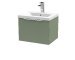 500mm Wall Hung Single Drawer Vanity & Basin 1