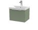 500mm Wall Hung Single Drawer Vanity & Basin 3