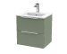 500mm Wall Hung 2 Drawer Vanity & Basin 2