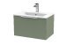 600mm Wall Hung Single Drawer Vanity & Basin 2