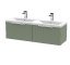 1200mm Wall Hung 2 Drawer Vanity & Double Basin