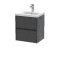 500mm Wall Hung 2 Drawer Unit & Basin 1