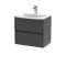 600mm Wall Hung 2 Drawer Unit & Basin 4