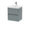 500mm Wall Hung 2 Drawer Unit & Basin 3