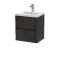 500mm Wall Hung 2 Drawer Unit & Basin 1