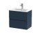 600mm Wall Hung 2-Drawer Unit & Basin 2