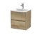 500mm Wall Hung 2 Drawer Unit & Basin 4