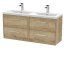 1200mm Wall Hung 4 Drawer Vanity & Double Basin