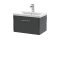 600mm Wall Hung Single Drawer Vanity & Basin 1