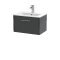 600mm Wall Hung Single Drawer Vanity & Basin 2