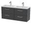 1200mm Wall Hung 4 Drawer Vanity & Double Basin