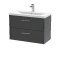 800mm Wall Hung 2 Drawer Vanity & Basin 1