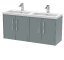 1200mm Wall Hung 4 Door Vanity & Double Basin