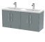 1200mm Wall Hung 4 Door Vanity & Double Basin