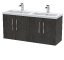 1200mm Wall Hung 4 Door Vanity & Double Basin