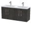 1200mm Wall Hung 4 Door Vanity & Double Basin