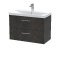 800mm Wall Hung 2 Drawer Vanity & Basin 3