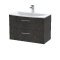 800mm Wall Hung 2 Drawer Vanity & Basin 4