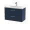 800mm Wall Hung 2-Drawer Vanity & Basin 1