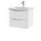 600mm Wall Hung 2 Drawer Vanity & Ceramic Basin