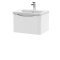 600mm Wall Hung 1 Drawer Vanity & Ceramic Basin